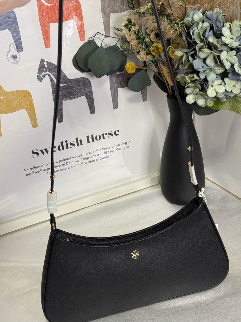 Tory Burch Emerson Shoulder Bag (Black) - Picture 11 of 12